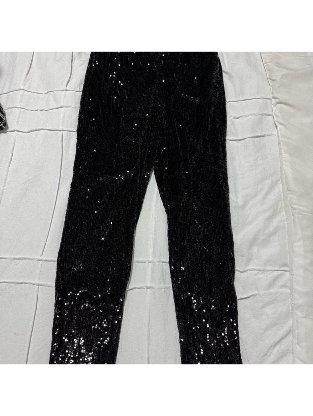 Express Black Sequin Trousers- Size XS